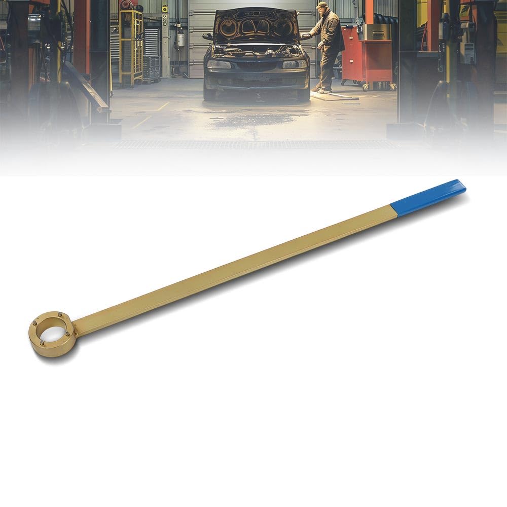 G-PLUS Crank Pulley Holding Vibration Damper Locking Tool Compatible with TFSi/TSi 1.8 & 2.0L TSI Petrol Engines Found in The VAG Ranges 45 Steel Gold