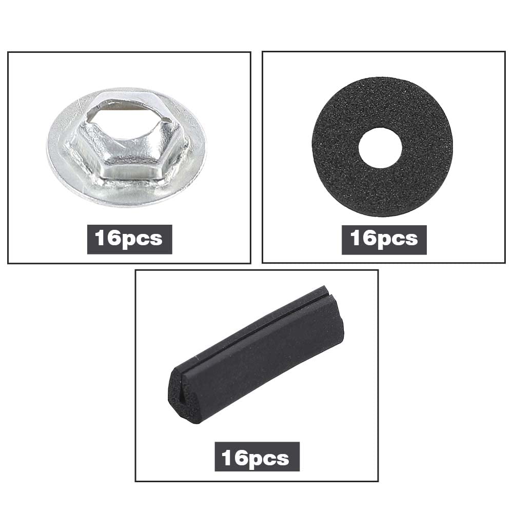 G-PLUS Hood Louver Inserts Compatible with Chevy Camaro Z28 & IROC 1985 1986 1987 1988 1989 1990 Hood Louver Ornament Set Satin Black Finish Left and Right 748557