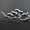 G-PLUS Silicone Radiator Hose Kit w/Clamps Compatible with Mazda MX5 MX-5 Miata NA6CE B6ZE 1.6L 1889-1993 (White 9 PCS)