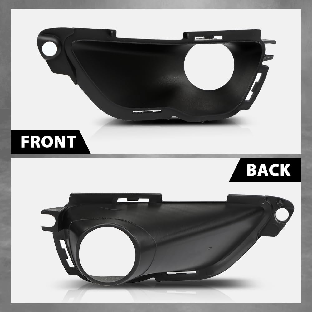 G-PLUS Fog Light Cover Lamp Bezel Left Driver Side Compatible with Jeep Grand Cherokee 2016-2022 Black 68261711AA