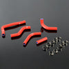 Gplus Silicone Radiator Coolant Hose Kit Clamps Compatible With Suzuki RMZ 450/RM-Z 450 2008-2014 (Red)