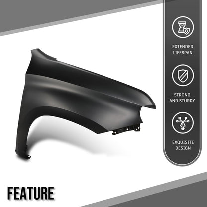 G-PLUS Fender Front Right Compatible with Chevy Silverado 1500 2019 2020 2021 2022 2023 84502611, GM1241411 Primed Black