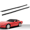 G-PLUS Window Felt Sweeps Weatherstrip Pair w/Rivets Belt Outer Compatible with Chevy Corvette C4 (Coupe and Convertible) 1984-1996