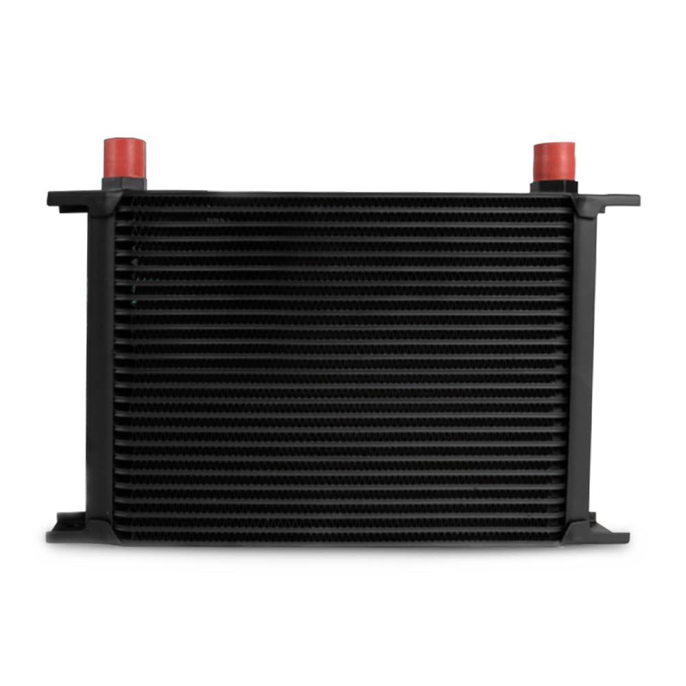 G-PLUS Universal For Japanese Cars Aluminum Racing Engine Transmission Oil Cooler Black 25 Row AN-10 AN10 T-6061 Aluminum