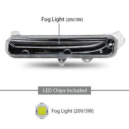 G-PLUS Fog Light Lamp Compatible with Lincoln MKX 2016-2017 FA1Z-13200-D, FA1Z13200D Black Driver Side LH