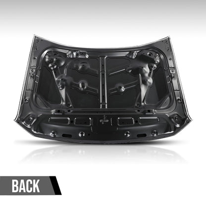 G-PLUS Front Hood Panel 1 Pc Iron Compatible with Chevy Silverado 2500HD 3500HD 2020 2021 2022 2023 2024 2025 GM1230488, 84830121 Black