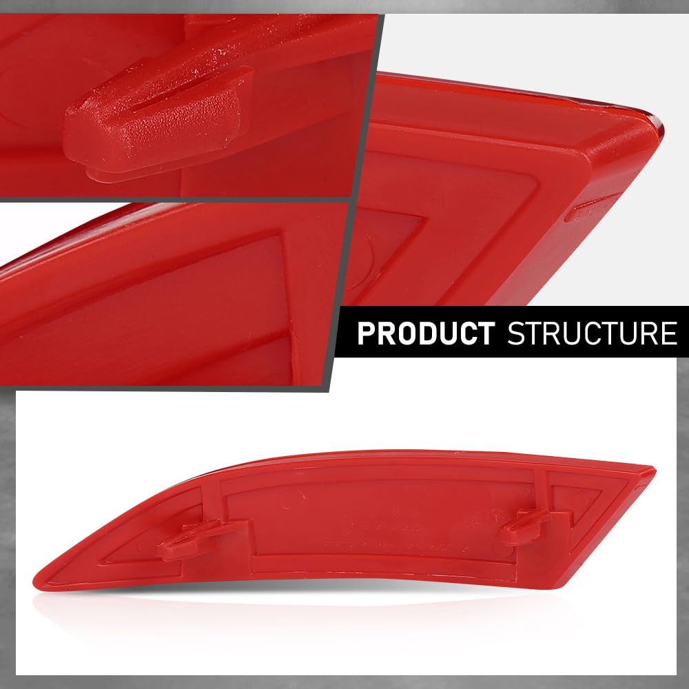 G-PLUS Rear Right Bumper Reflector, Compatible with Ford Focus S SEL Titanium 2012-2018, Passenger Side, FO1185101, BM5Z13A565A