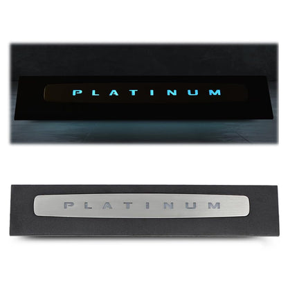 G-PLUS LED Illuminated Platinum Door Sill Plates Compatible with Ford F250 F350 F450 F550 Super Duty Crew Cab Only 2017-2022 Left and Right Door Sill Protector HC3Z-2613208-AA HC3Z-2613209-AA