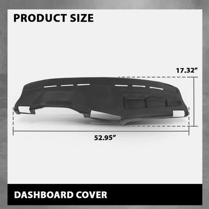 G-PLUS TPE Dashboard Molded Dash Cover Cap Compatible with BMW 318i 325e 325i 325is 1984 1985 1986 1987 1988 1989 1990 Black