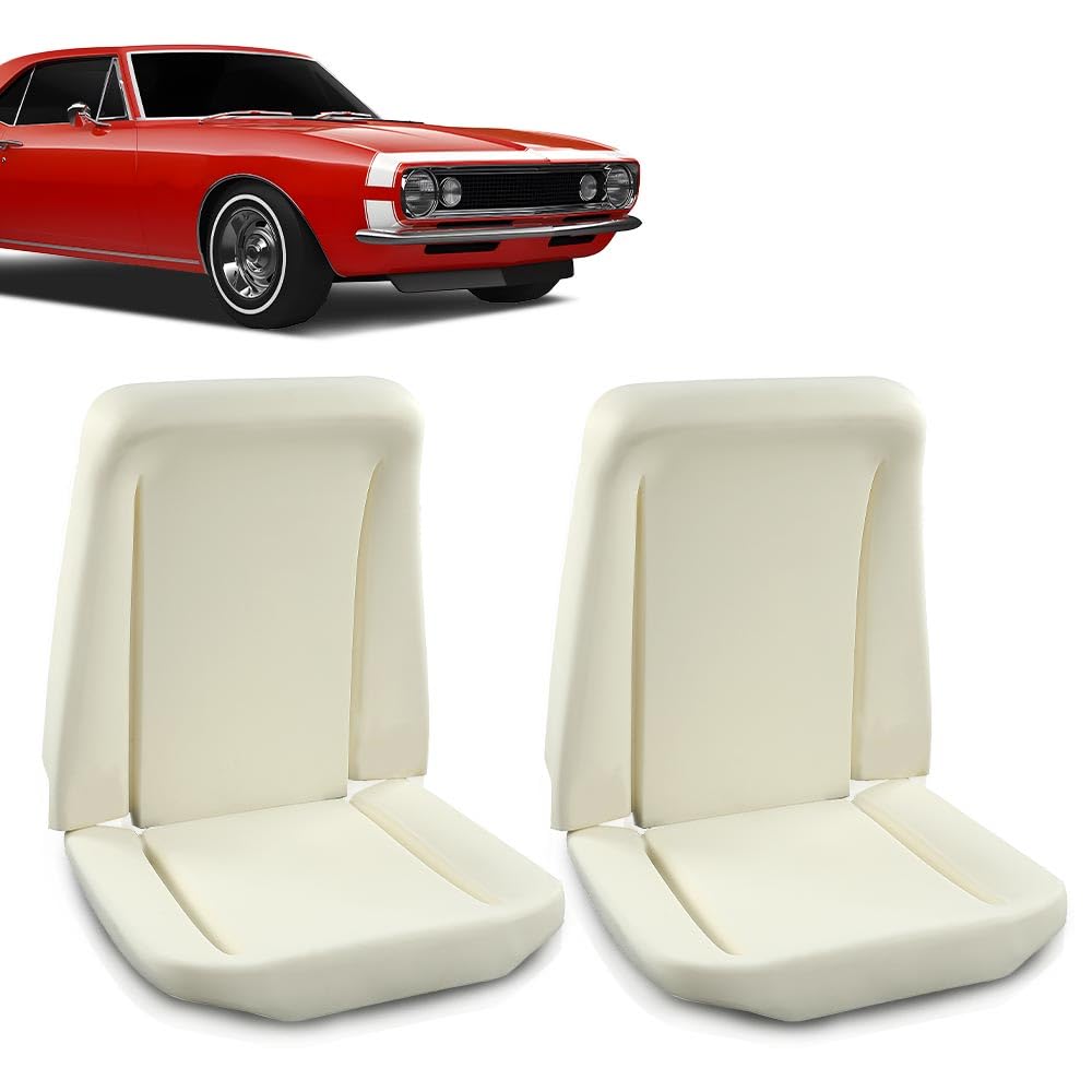 G-PLUS Front Bucket Seat Buns Foam Cushion Fit 1966-1967 Cutlass/1966-1970 Chevy&El Camino&Buick Skylark&GTO &Tempest/1966-1969 Impala/1968-1971 Nova/1966-1969 Pontiac Full Size MF102