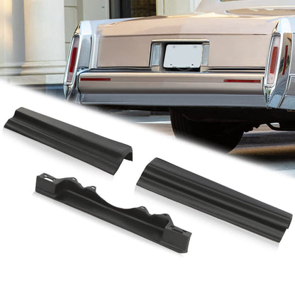G-PLUS Rear Trunk/License Filler Set Compatible with Cadillac Deville 1980-1992/Fit for Cadillac Fleetwood 1980-1992/Fit Cadillac Brougham 1980-1992 Black 3pcs