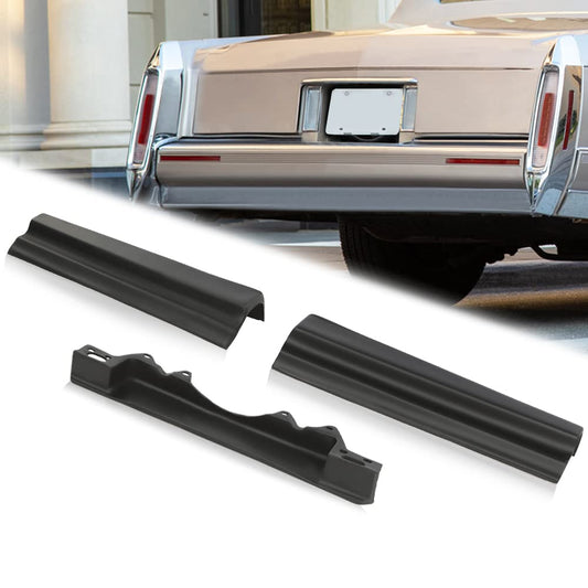 G-PLUS Rear Trunk/License Filler Set Compatible with Cadillac Deville 1980-1992/Fit for Cadillac Fleetwood 1980-1992/Fit Cadillac Brougham 1980-1992 Black 3pcs