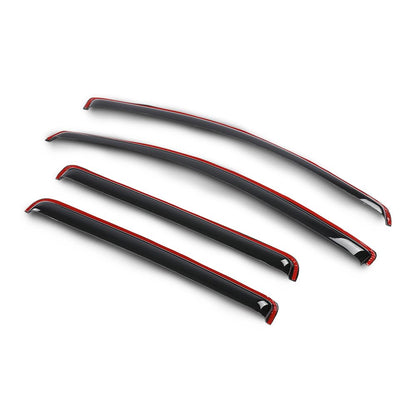 G-PLUS in-Channel Window Visors Window Deflectors Side Wind Deflector Compatible with Chevy Colorado Crew Cab 2023-2025 Fit GMC Canyon Crew Cab 2025 Not Fit Extended/Double Cab 4PCS Smoke