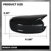 G-PLUS Side Mirror Covers Shell Cap Left and Right Compatible with Dodge Charger SRT 2015-2023 Horn Style Black
