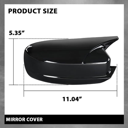 G-PLUS Side Mirror Covers Shell Cap Left and Right Compatible with Dodge Charger SRT 2015-2023 Horn Style Black