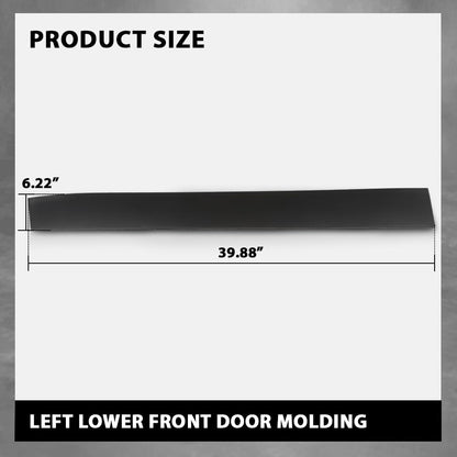 G-PLUS Left Lower Front Door Molding Compatible with Jeep Compass 2011-2017 Black 5182563AB