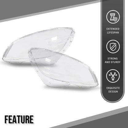 G-PLUS Headlight Lens Cover Compatible with Benz C-Class W204 C180 C200 C260 C280 C300 200K 180K 2008-2011 2048208761, 2048208861 Left & Right Front Headlamp Lens Cover Clear