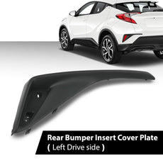 G-PLUS Rear Bumper Insert Cover Left Side for Toyota C-HR XLE 2018-2022 Nightshade 2021-2022 Front View