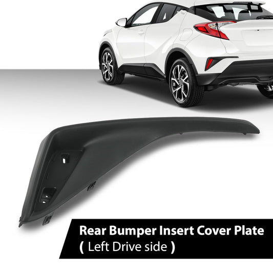 G-PLUS Bumper Insert Cover Plate Bumper Filler Rear Left Drive Side LH Compatible with Toyota CHR Nightshade 2021-2022/ Fits Toyota CHR XLE 2018-2022 52164F4020 TO1138101