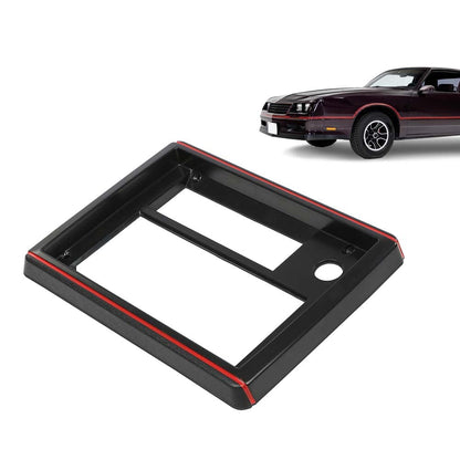G-PLUS Radio Face Plate w/Red Trim Compatible with El Camino Monte Carlo SS 1981-1988 Radio Panel(Black)