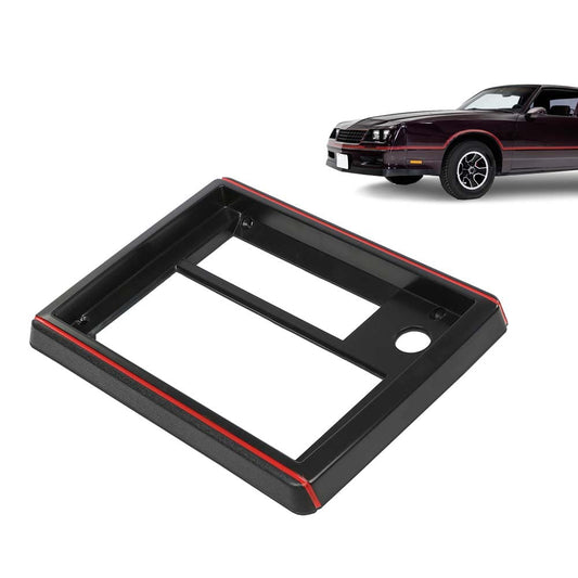 G-PLUS Radio Face Plate w/Red Trim Compatible with El Camino Monte Carlo SS 1981-1988 Radio Panel(Black)
