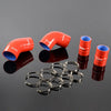 G-PLUS Silicone Intercooler Boost Hose Kit Clamps Compatible With chevrolet GMC 6.6L Duramax LLY 2004-2005 Red