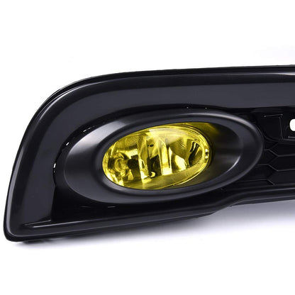 G-PLUS Bumper Driving Fog Lights Compatible with Honda Civic Sedan 4-door 2013-2015 Yellow Driver/Passenger Lamps with Switch/Bulbs Kit One Pair