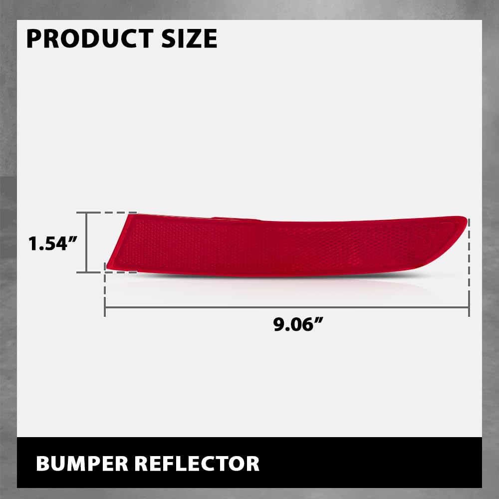 G-PLUS Rear Bumper Reflector Right Compatible with BMW F25 X3 Series sDrive28i xDrive28d xDrive28i xDrive35i 2015-2017 63257352210 Red