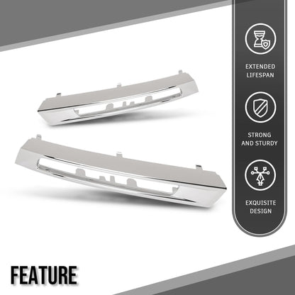 G-PLUS Pair Left Right Fog Light Chrome Trim Cover Compatible with Benz W166 ML-Class ML350 2012-2015 1668850774, 1668850874 Silver
