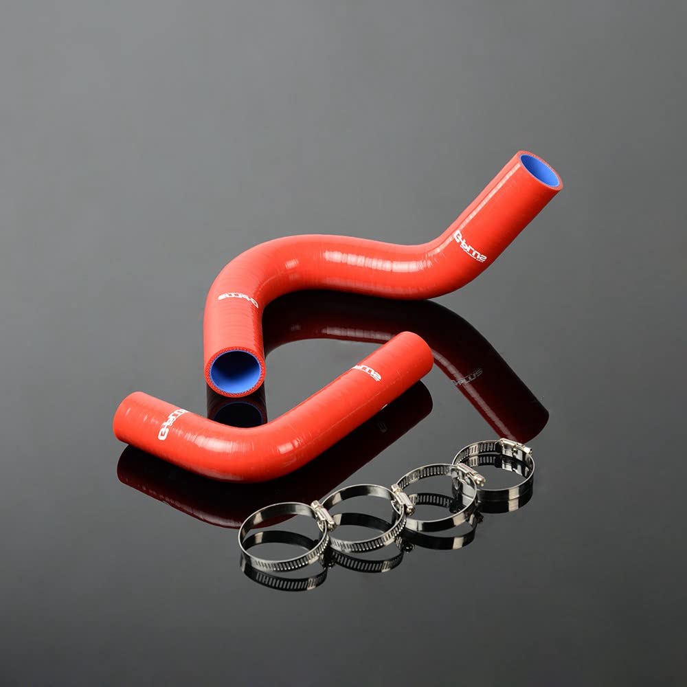 G-PLUS Silicone Radiator Coolant Hose Clamps kit Compatible With Chevy Fleetline/BEL AIR V8 1949-1954 Red