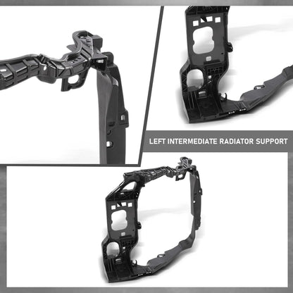 G-PLUS Front Left Side Intermediate Radiator Support Assembly w/ Bracket Compatible with Porsche Macan 2015-2018 95B805295 Direct OE Replacement Black