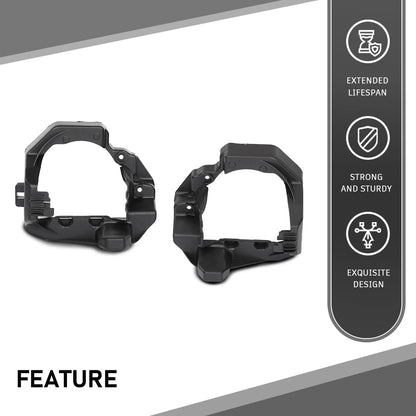 G-PLUS Fog Light Brackets Driving Lamp Mounting Set of 2 Left & Right Side Pair Compatible with LX CT200h (submodel: Base, F Sport) 2014-2017 5212576030, 5212676030, LX2602109, LX2603109 Black