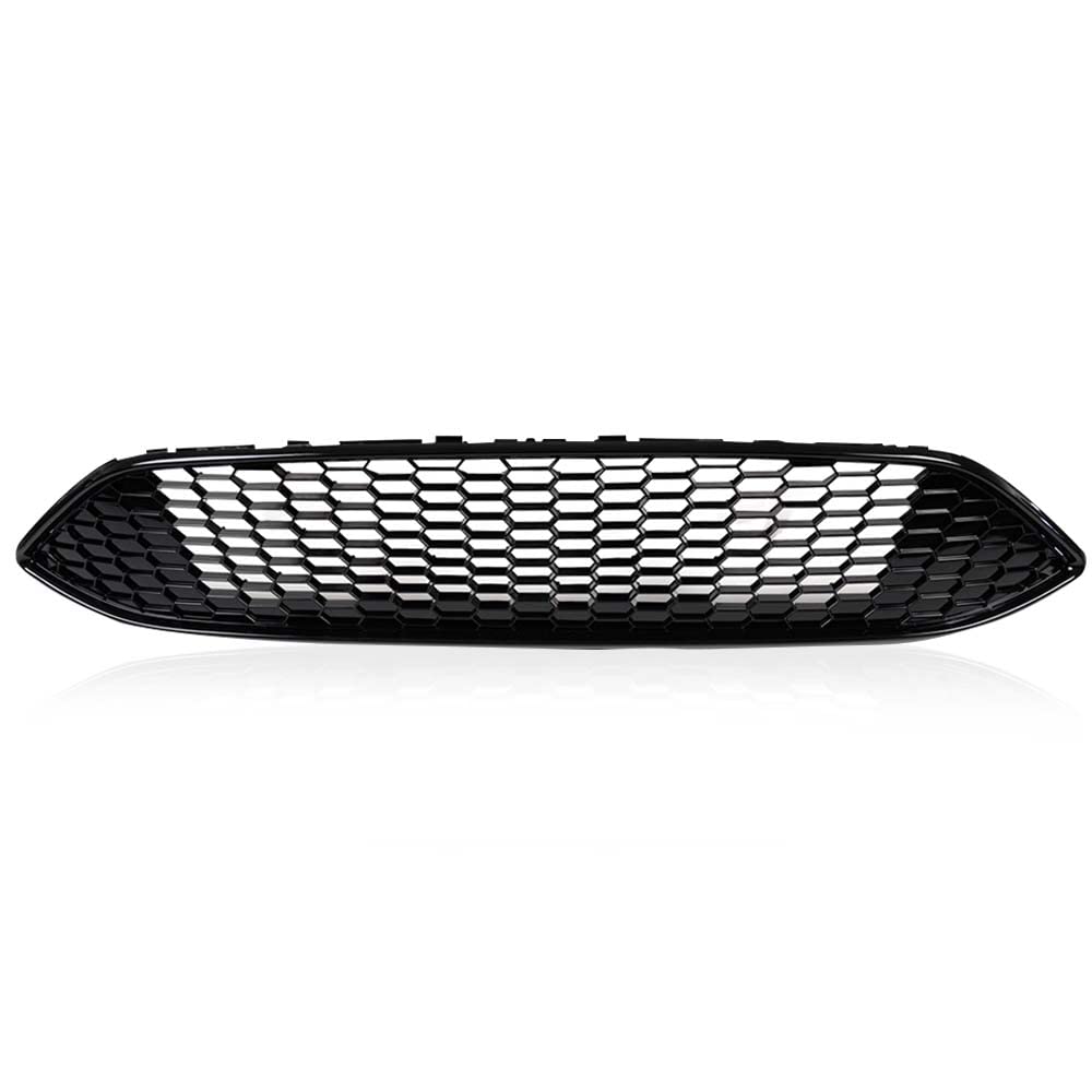 G-PLUS Front Bumper Upper Grille Compatible with Ford Focus S & SE 2015-2018 Replace for F1EZ-8200A, F1EZ-8200B Mesh Grill Honeycomb Style Black