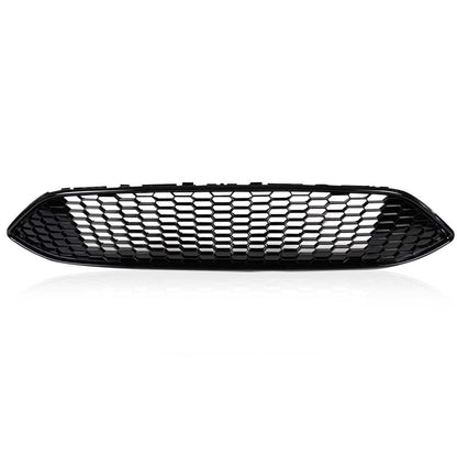 G-PLUS Front Bumper Upper Grille Compatible with Ford Focus S & SE 2015-2018 Replace for F1EZ-8200A, F1EZ-8200B Mesh Grill Honeycomb Style Black