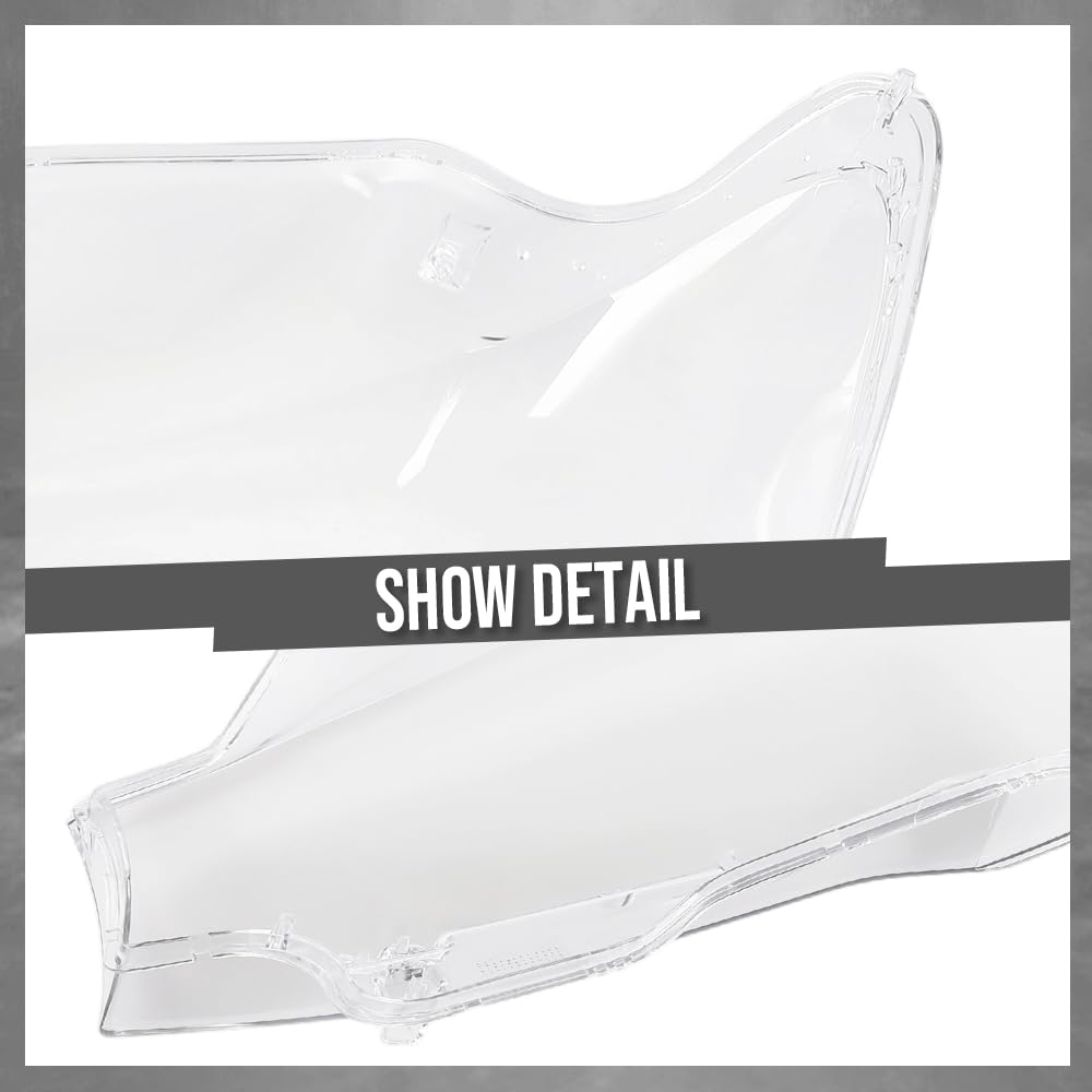 G-PLUS Headlight Lens Cover Compatible with BMW X3 F25 2014-2017 Left & Right Pair Front Headlamp Lens Cover Clear