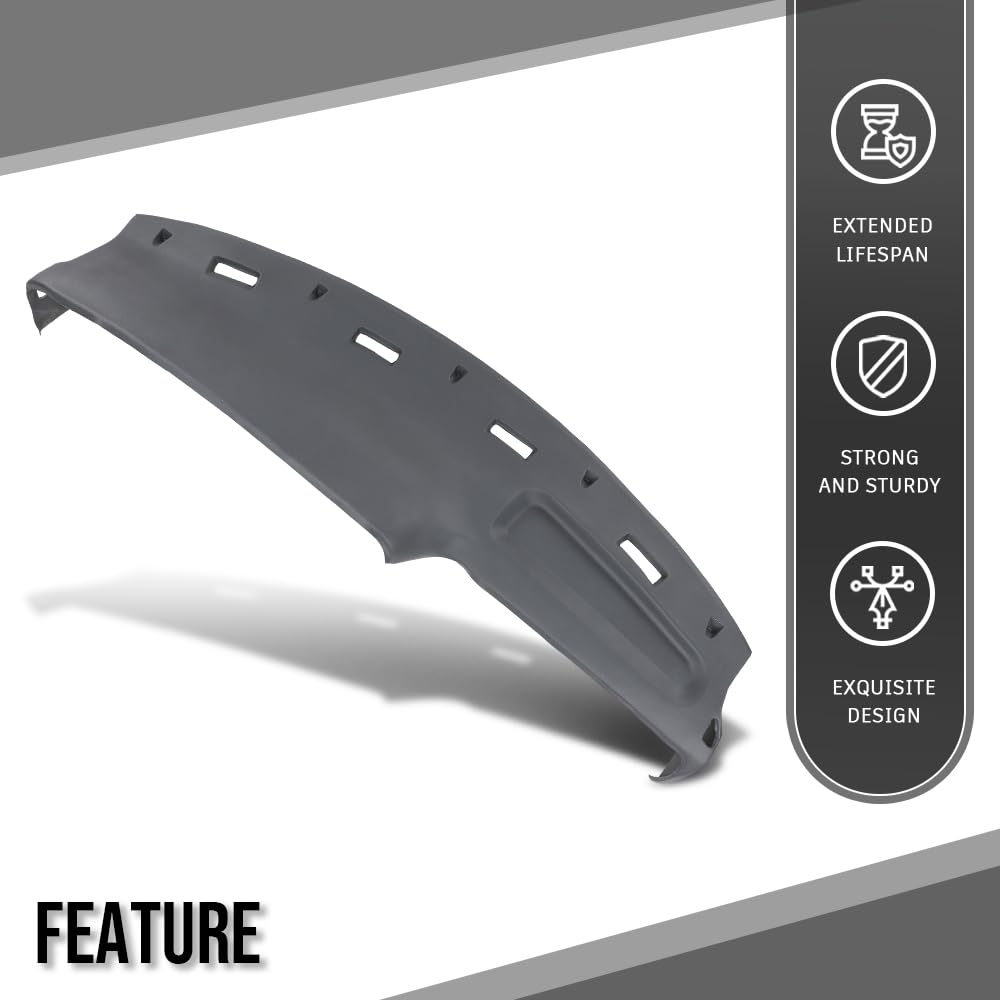 G-PLUS TPE Dash Cover Dashboard Compatible with Dodge Ram 1500 2500 3500 Truck 1994-1997 Gray