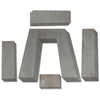 G-PLUS Weld on Lowering Truck Under Bed Frame 10" Tall Step C Notch Kit 3" Wide Silver