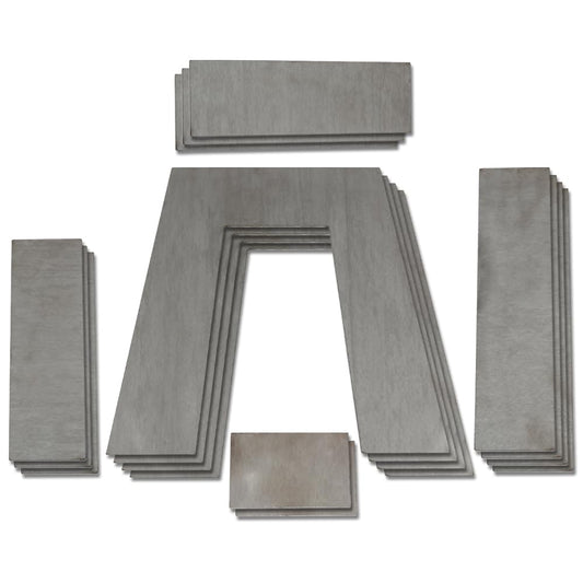 G-PLUS Weld on Lowering Truck Under Bed Frame 10" Tall Step C Notch Kit 3" Wide Silver