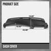 G-PLUS Upper Dashboard Dash Cover Cap Compatible with Chevy Silverado GMC Sierra 1500 2500HD 1999-2006, Fit Silverado Sierra 3500 2001-2006 Black