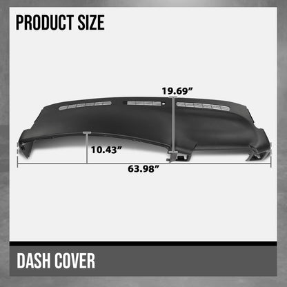 G-PLUS Upper Dashboard Dash Cover Cap Compatible with Chevy Silverado GMC Sierra 1500 2500HD 1999-2006, Fit Silverado Sierra 3500 2001-2006 Black