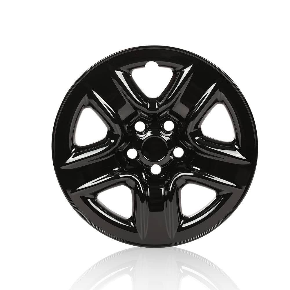 G-PLUS Wheel Skins Hub Caps Full Rim Covers 17" Compatible with 2006-2012 Toyota RAV4,Auto Tire Replacement Exterior Chrome Wheels Cap Cover with 5 Spoke Black (1PC)