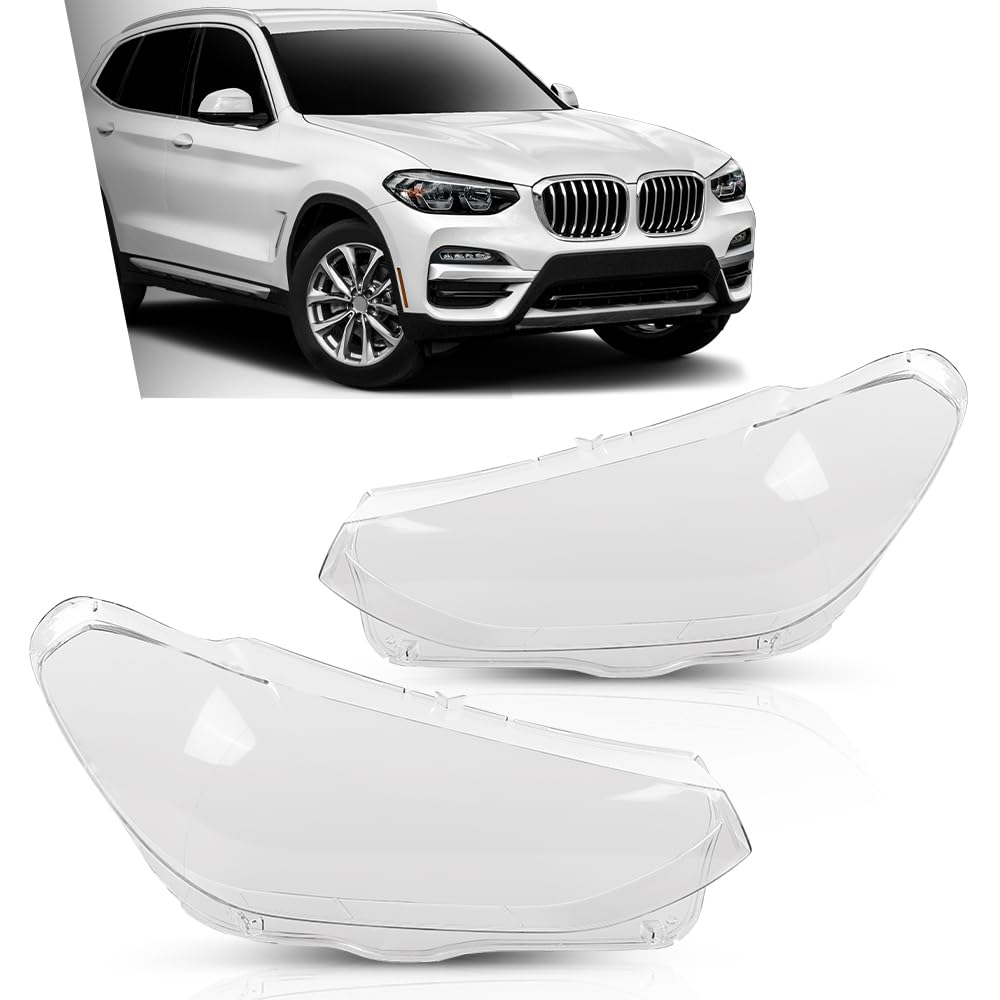 G-PLUS Headlight Lens Headlamp Cover Compatible with BMW X3 X4 G01 G02 G08 2018-2021 2PCS
