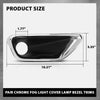 G-PLUS Fog Light Cover Lamp Bezel Trims Compatible with Jeep Grand Cherokee 2016-2020 Pair Chrome 68261710AA, 68261711AA