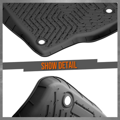 G-PLUS TPE Floor Mats Fit Ford F250 F350 Super Duty SuperCab 1999-2007 1st & 2nd Row Truck Accessories Cargo Liners All Weather Protection 3PCS Black Alfombras para Carro
