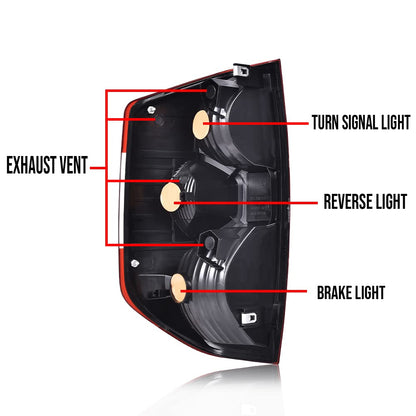 G-PLUS Tail Lights Compatible with Toyota Tundra Pickup Truck 2014 2015 2016 2017 2018 2019 2020 2021 Brake Lamps Left and Right Side Red Lens Chrome Housing 815500C100 Luces TraserasAssembly