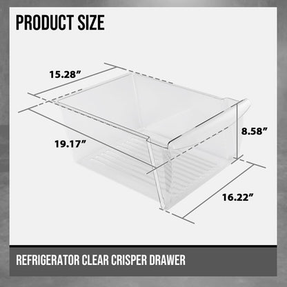 G-PLUS Upper Crisper Pan Drawer Compatible with Frigidaire Refrigerator Models FRS6LR5EB6 240351005, 240351062 Clear