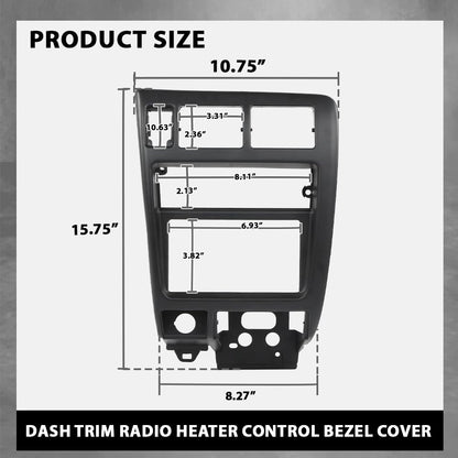 G-PLUS Center Dash Climate Control Radio Bezel Trim Compatible with Toyota Tacoma 1998-2004 Black Dashboard Panel