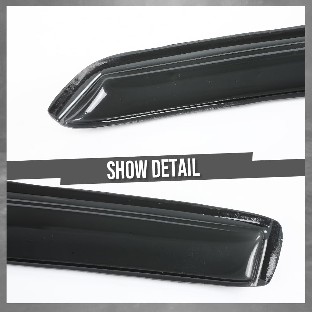 G-PLUS in-Channel Auto Vent Window Visor 4PCS Compatible with Honda Ridgeline 2017-2025 in-Channel Rain Guards Smoke