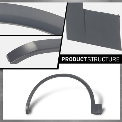 G-PLUS Front Left Wheel Flare Opening Molding Arch Trim Compatible with Audi Q5 Base 2018-2020, Not Fit SQ5 or Q5 S-line Fender Flare Driver Side 80A853717EGRU