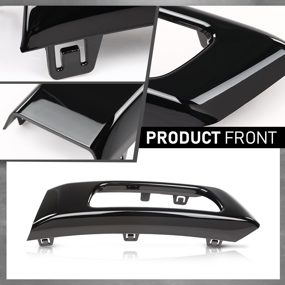 G-PLUS Pair Front Fog Light Lamp Trim Bezel Black Compatible with Land Rover Range Rover Sport Without SVR 2014-2017